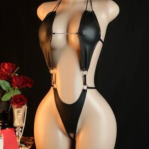 Black Strappy Monokini